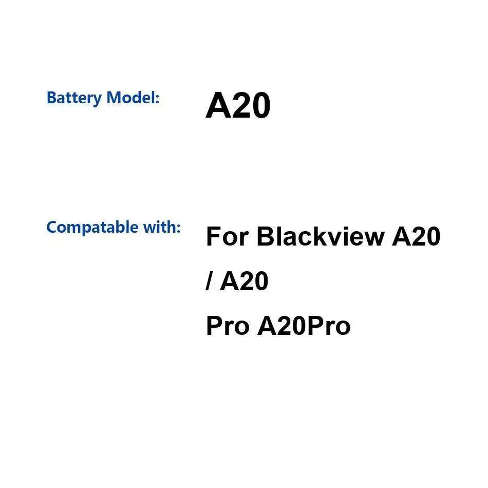

Прочная замена премиум-класса для аккумулятора мобильного телефона Blackview A20 Pro 3000 мАч