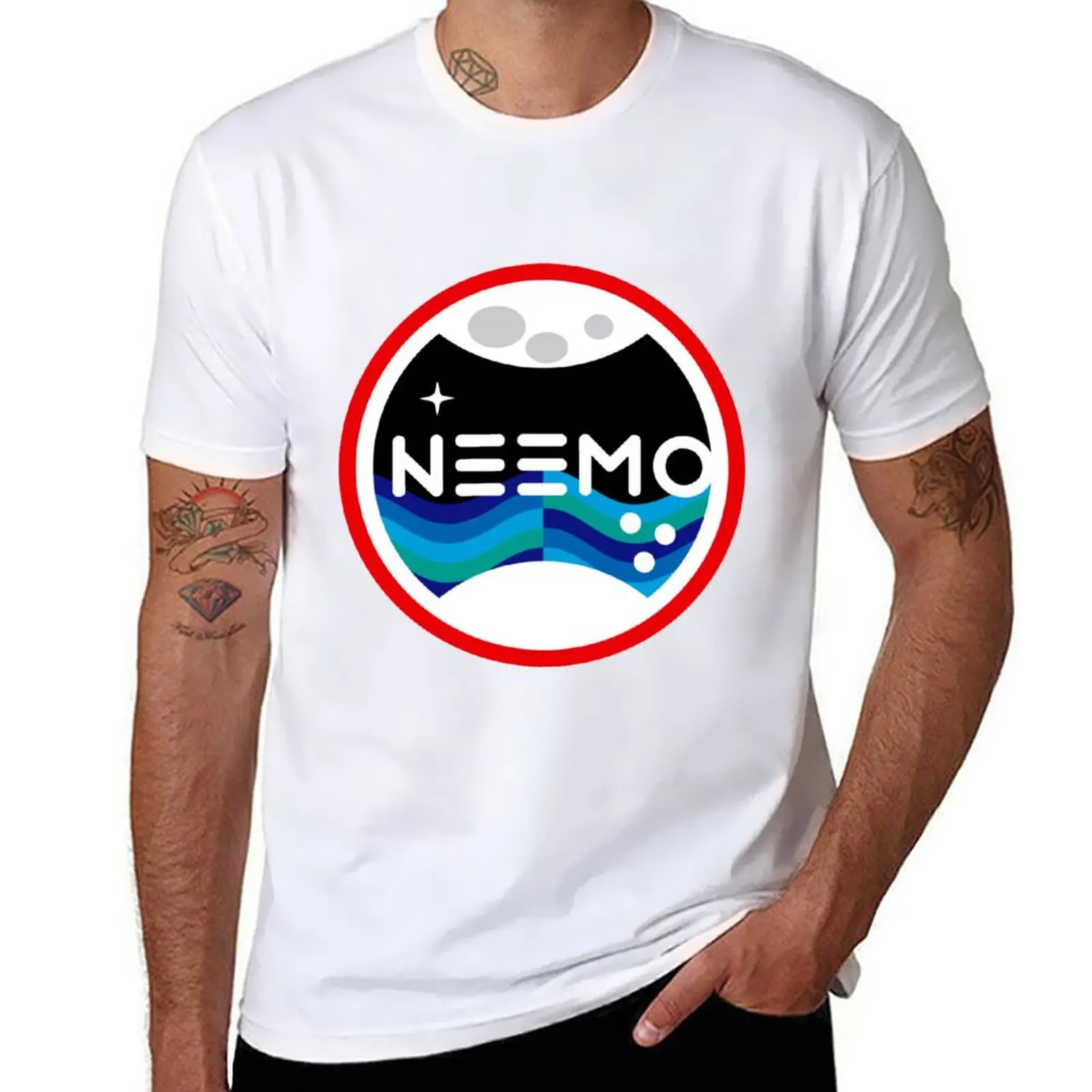 

NEEMO: NASA Extreme Environment Mission Operations Logo T-Shirt quick-drying custom shirt mens plain t shirts