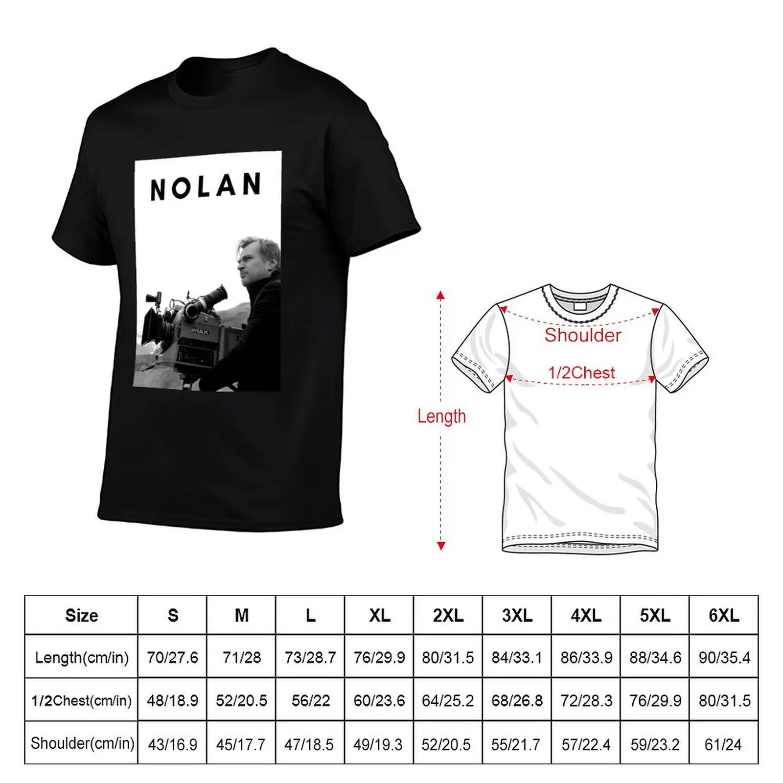 Film Director Christopher Nolan Poster T-Shirt graphics tees funny t shirts for men