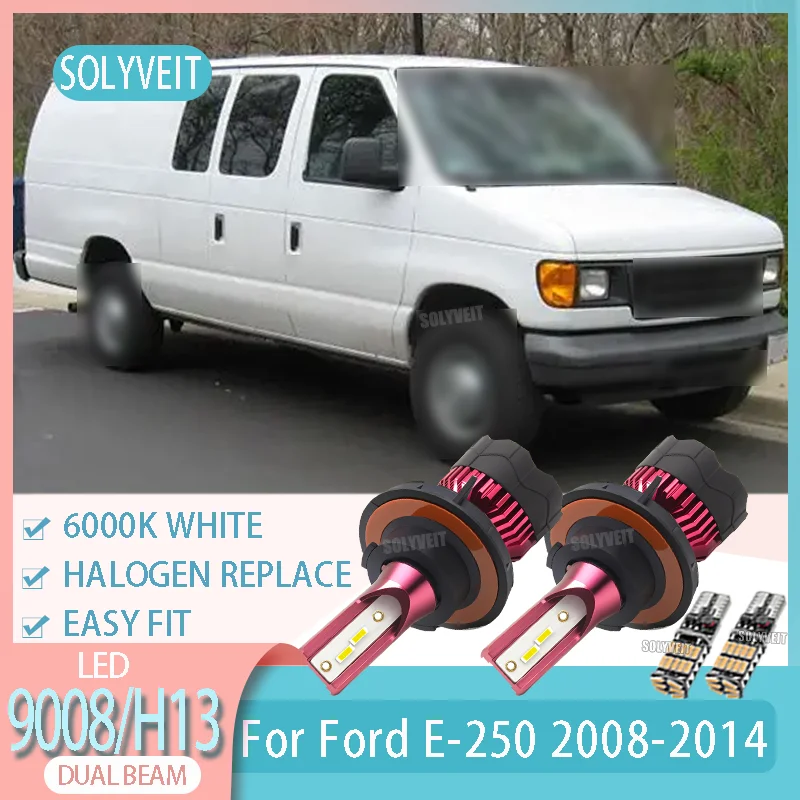 

Halogen Replacement LED 9008/H13 Dual High/Low Beam Conversion Car Headlight For Ford E-250 2008 2009 2010 2011 2012 2013 2014