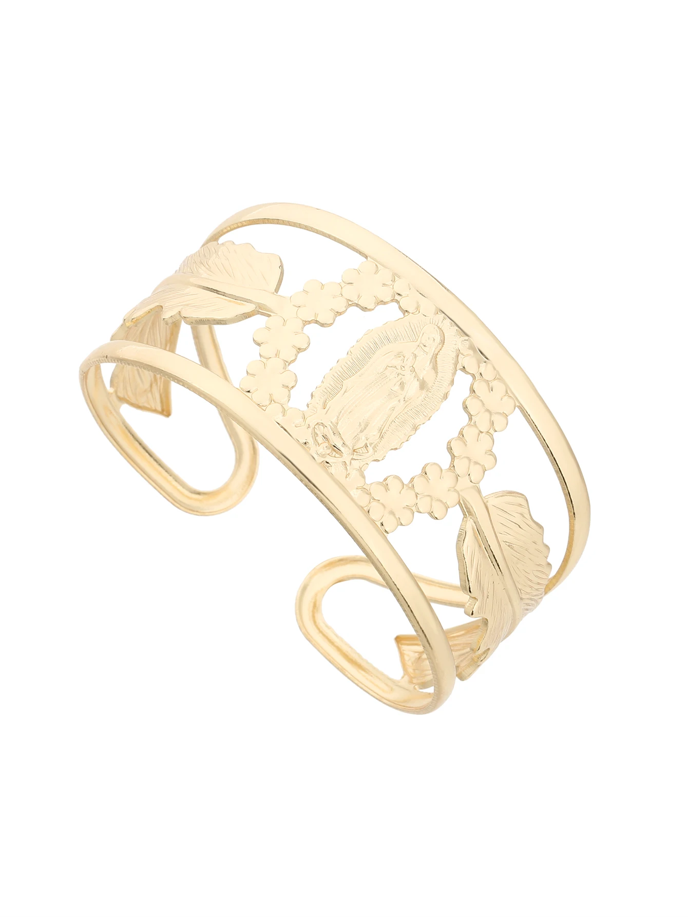 FanSibao newly designed stainless steel hollow bracelet featuring the Virgin Mary personalized handmade for women