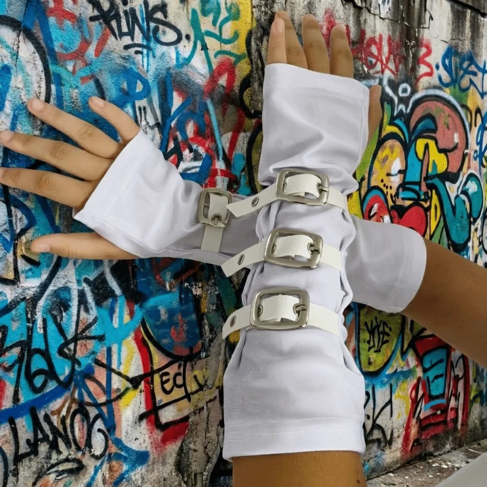 mangas-de-braco-em-poliester-estilo-punk-com-fivelas-de-metal-brancas-coberturas-de-braco-goticas-escuras-luvas-de-meio-braco-em-tecido-leve-nao-elastico