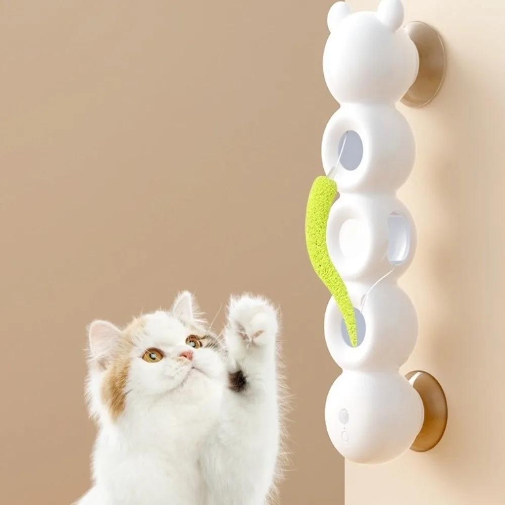 

USB Rechargeable Intelligent Sensor Cat Scratch Resistant with Tail Motion Activated Cat Suction Cup Teasing Cat Self Happy