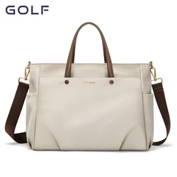 GOLF Handbag Women Laptop Shoulder Bag 14 15 Inch Notebook Solid Hand Bag Ladies Work Nylon Waterproof Office Briefcases Black