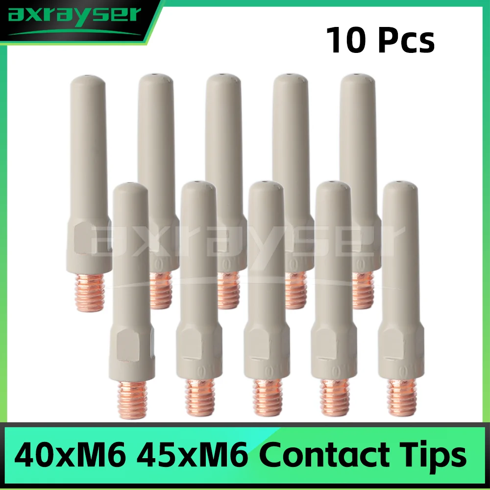 

MIG Gas nozzle Tip 45mmxM6 40mmxM6 Non-stick Coating Contact Tip 0.8/1.0/1.2mm MIG MAG Welding Torch Conductive GMAW Accessory