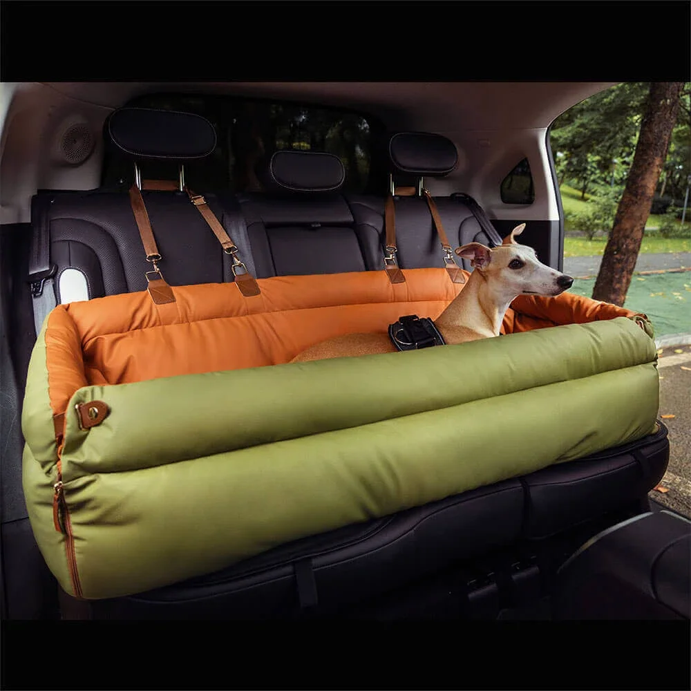 VOFORD Pet Outing Drehmaschine Luxus Kunstleder Hund Autositz/Katze Autobett/Booster Bett Pet Booster Autositz Hund Katze Reisesitz 4