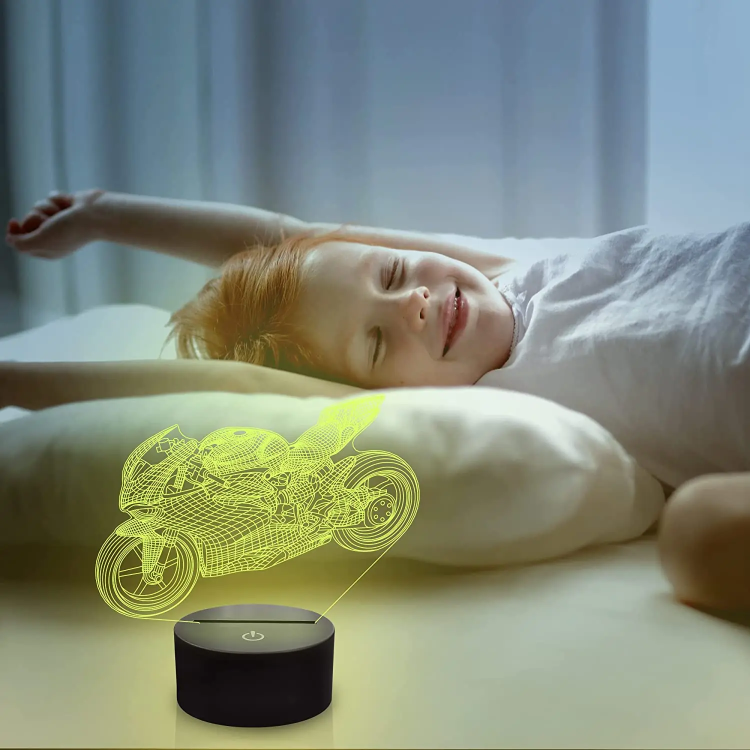 Veilleuse LED 3D pour moto, lampe de Table pour enfants, cadeau d'anniversaire de noël pour garçon et fille, décoration de chambre, cadeau pour les Fans de moto