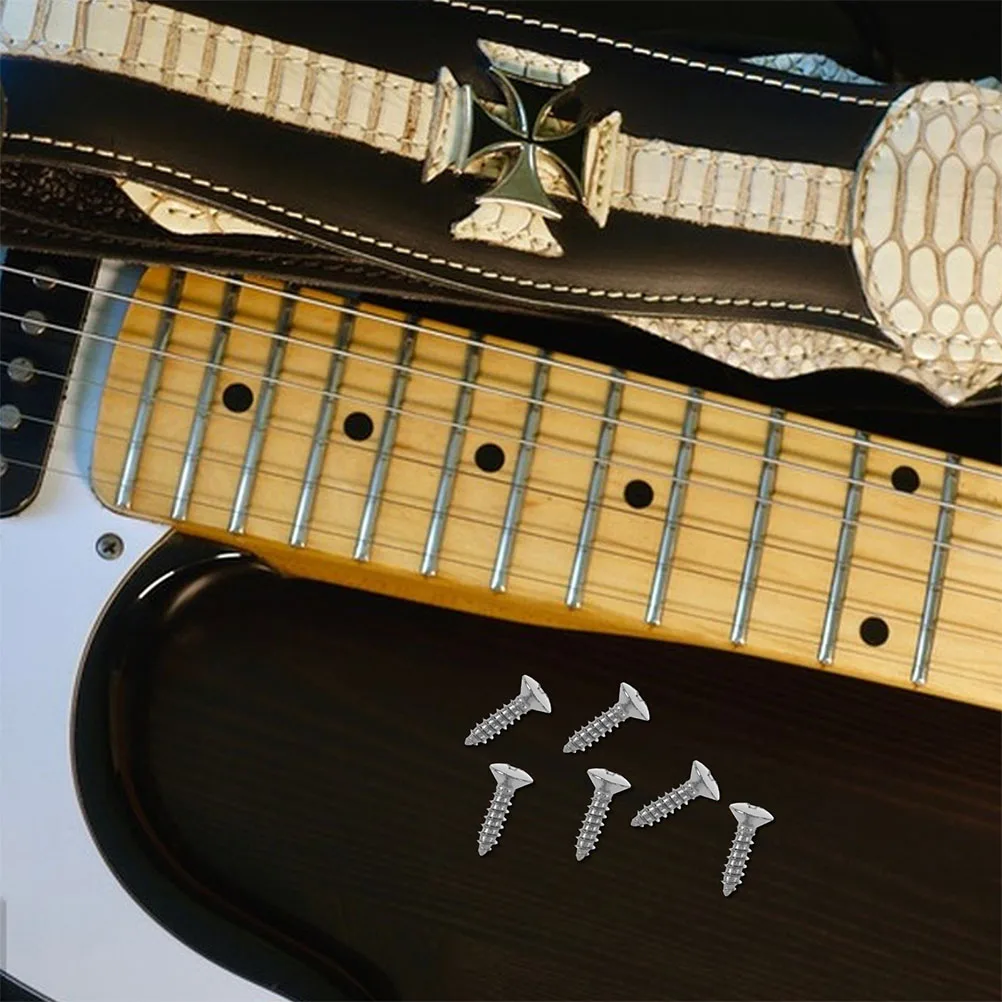 

100pcs Guitar Screws Universal Size Compatible with Electric Guitar Bass Durable Metal Screws for Backplate