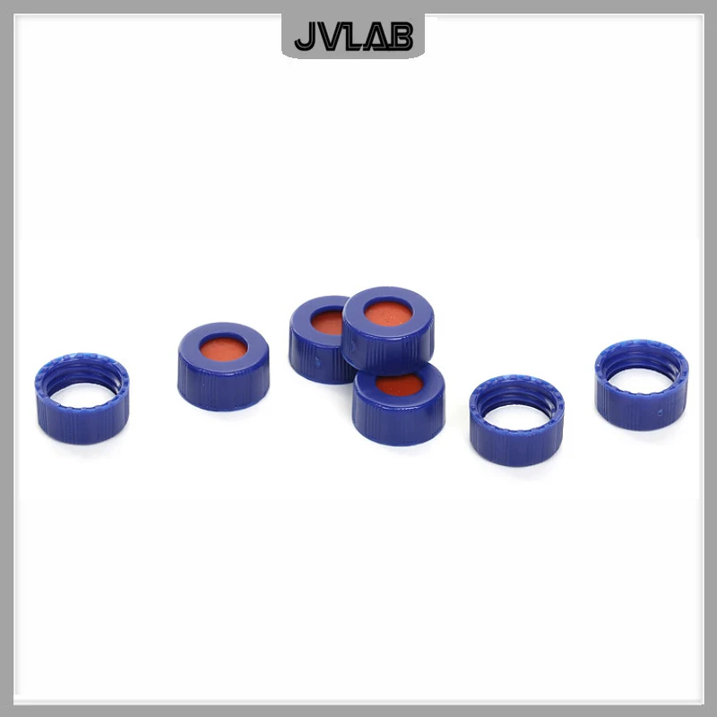 قارورة كروماتوغرافيا بنية 1.5 مل مع غطاء أزرق مفتوح 9 مم زجاجة عينة أوتوماتيكية لتجربة الكروماتوغرافيا 100/pk