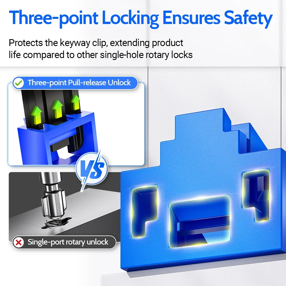 Picture 6: AMPCOM RJ45 Insert Lock with Key, Dustproof Network Plug Connector, Physical Anti-Data Leakage for Switches,Routers,Data Centers