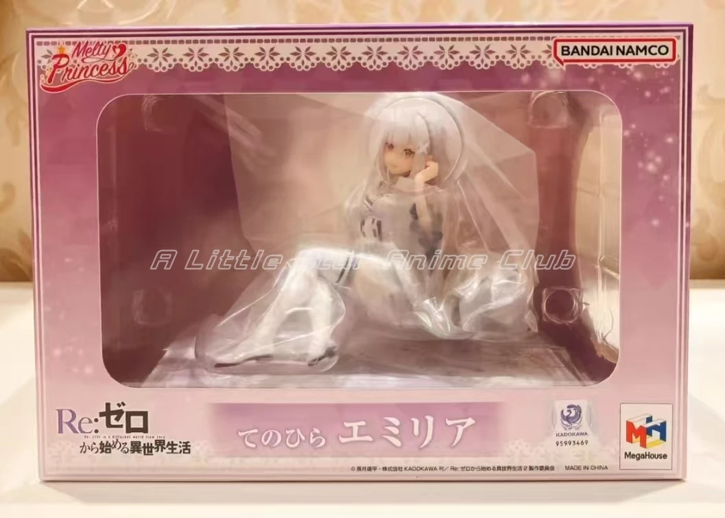 متوفر في المخزون الأصلي MegaHouse Melty Princess Re: ZERO - Starting Life in Other World Emilia Animation Figures Models Collection #2