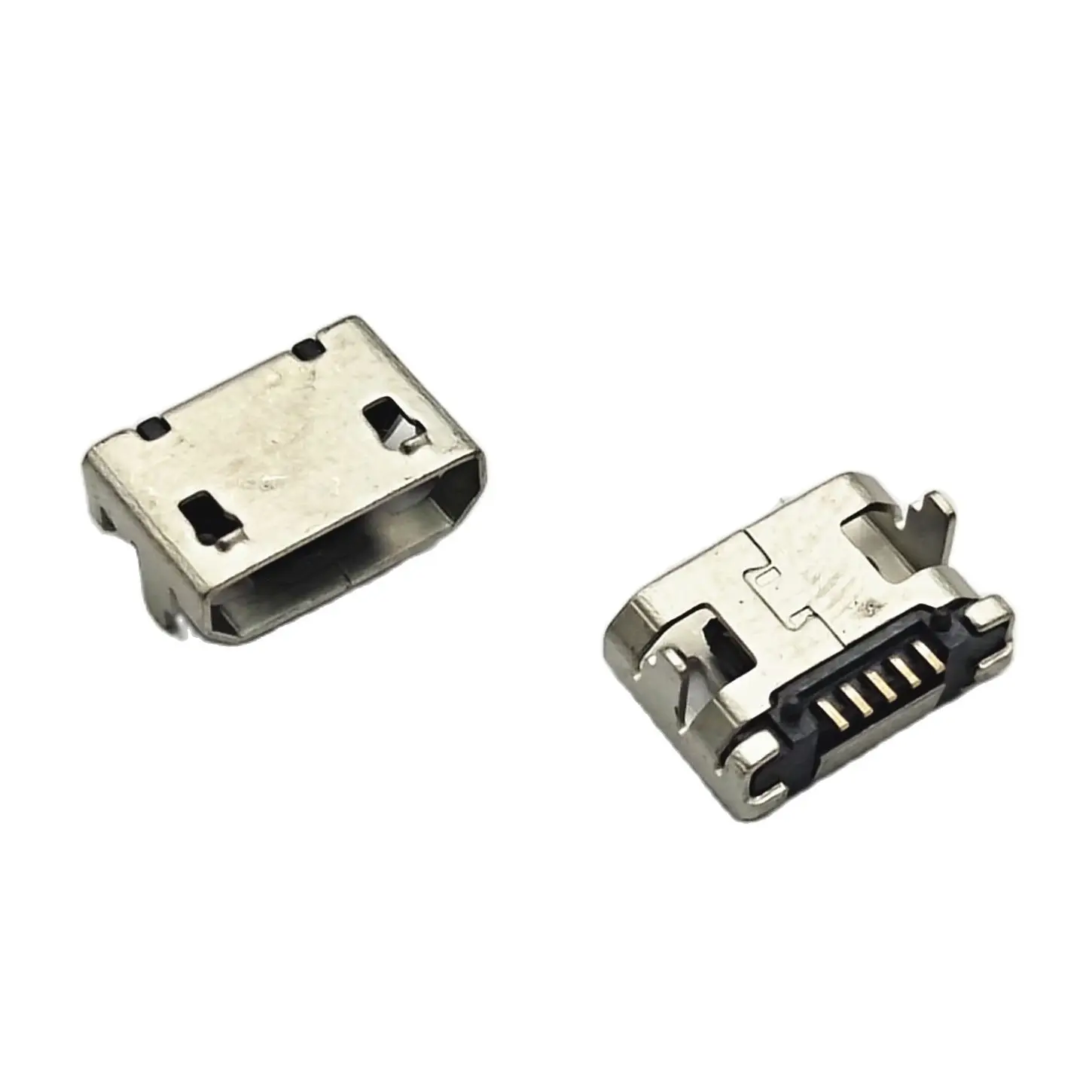 100pcs 7.2mm No side Flat Mouth short pin Micro USB connector 5pin DIP2 Data port Charging port connector for Mobile end plug