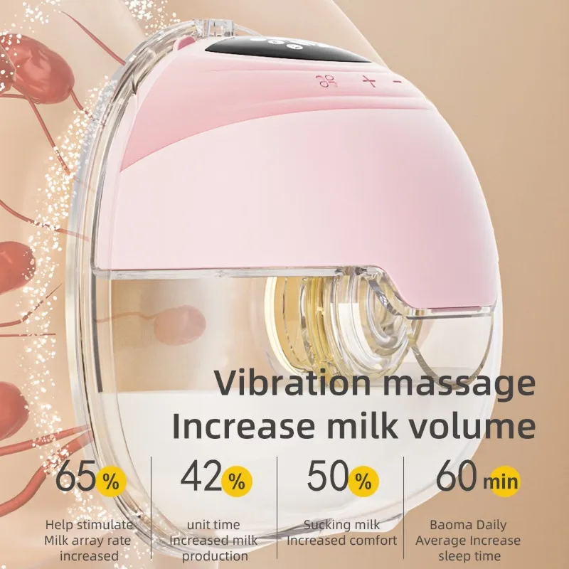 Extractor de leche portátil IMBABY |   Manos libres, invisible, silencioso, fuerte succión con masaje vibratorio |   Extractor de Leche Portátil para Mamás