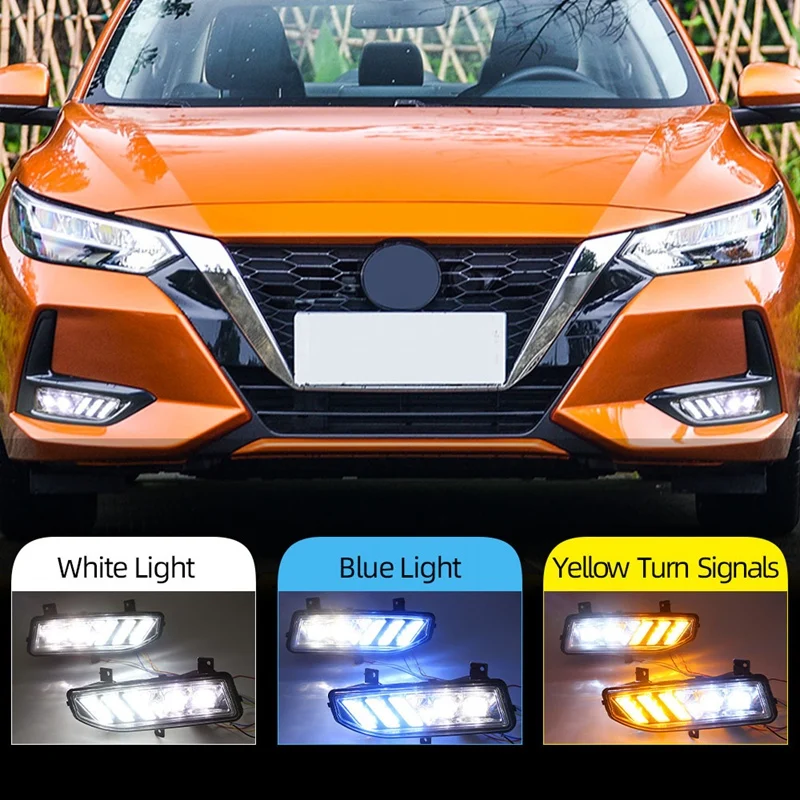 

Front Fog Lights LED DRL Daytime Running Lights Turn Signal Lamp For Nissan X-Trail Rogue Qashqai Kicks Sylphy Sentra