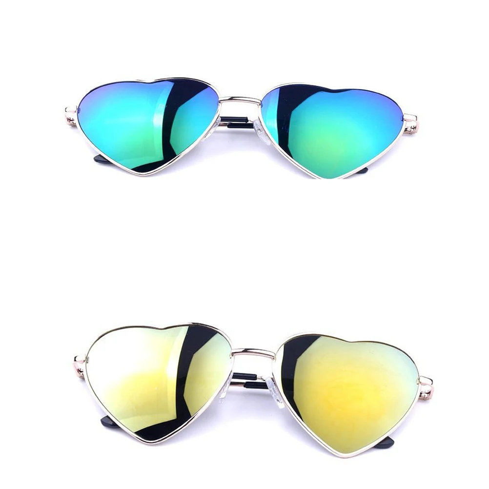 

Retro Heart Sunglasses Vintage Metal Frame Protection Lightweight Fashionable European Style Sunglasses Glasses