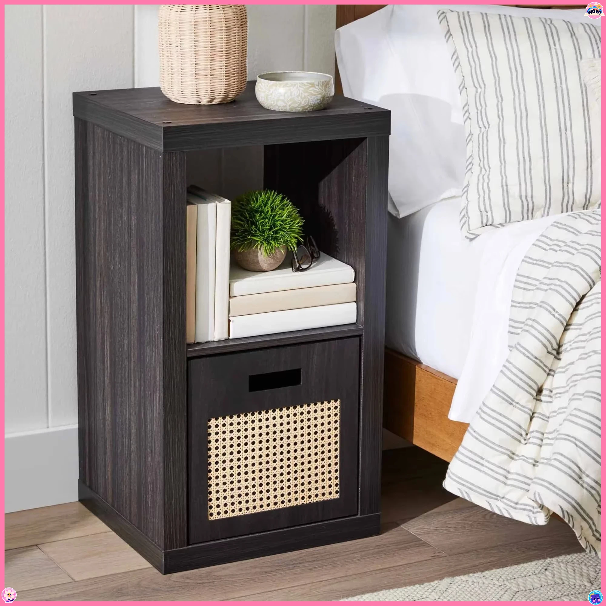 

Органайзер для хранения на 2 куба, дуб табака, отдельно стоящая полка для спальни, гостиной, офиса, модульное решение для хранения вещей