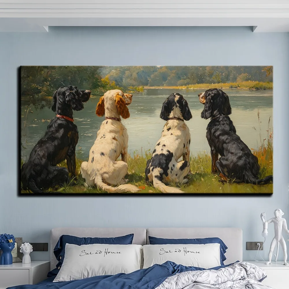 لوحة المناظر الطبيعية، اللوحة الزخرفية الفيكتورية، الديكور الداخلي، إطار من خشب الصنوبر الصلب بسمك 1.5 بوصة