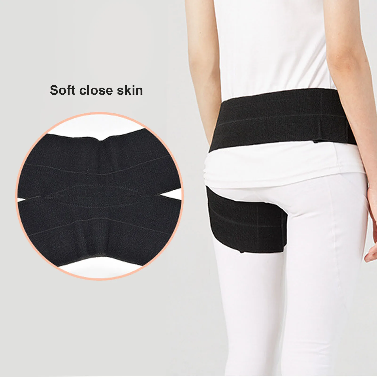 Groin Support Brace Light Breathable Close Fit Professional Groin Brace Hip Wrap for Hip Flexor Recovery Injury Sprain Hip Wrap