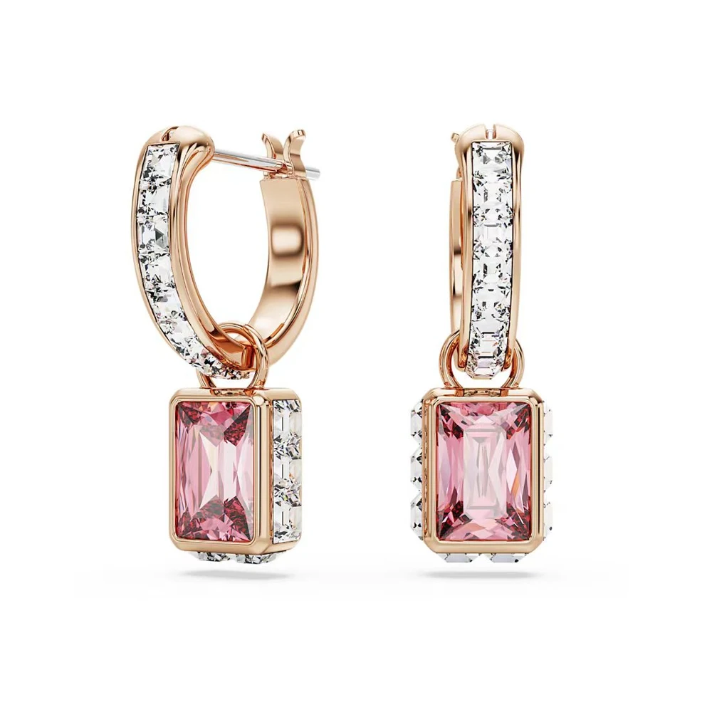 

Серьги-кольца с кристаллами Pavé и прямоугольной подвеской - Женственный современный аксессуар