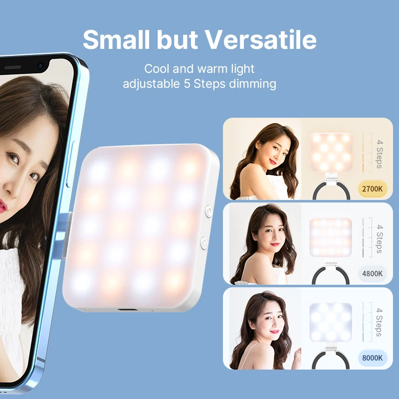 Ulanzi Smartphone Magsafe Selfie Flip Light Foldable Light for iPhone 15 14 13 12 Mini Pro Pro Max Vlog Lives-treaming Light