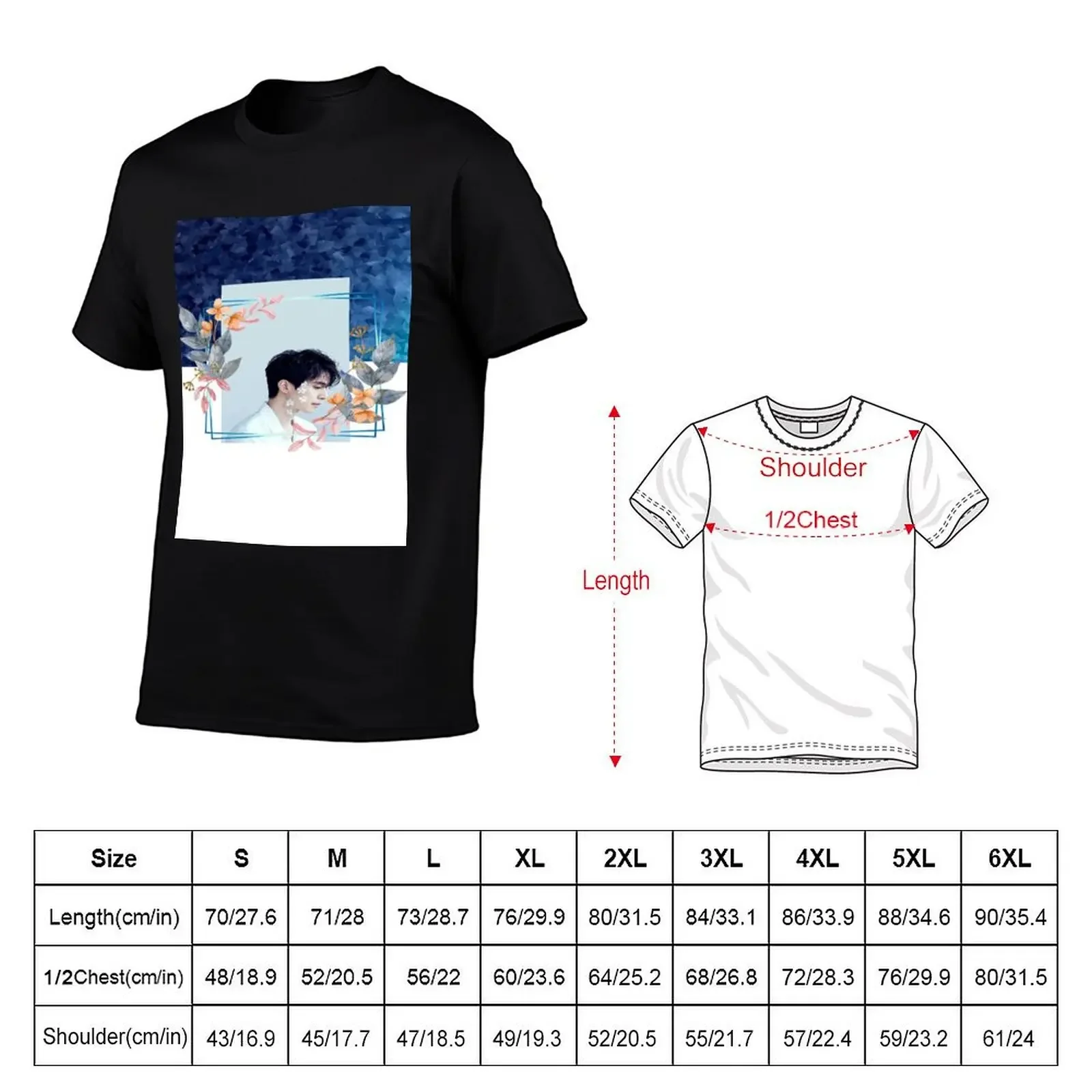 [Lee Dong Wook + Floral] T-Shirt graphic shirts customs boys animal print workout shirts for men