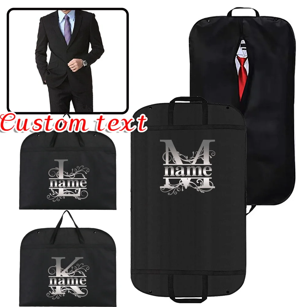 

Customized Clothing Storage Cover Suit Jacket Dust Bag Banquet Suit Handbag, Zipper Closure Moisture-proof Wardrobe Hanging Bag