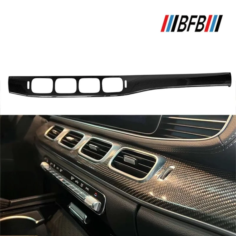 

For Mercedes-Benz GLE Real Dry Carbon Fiber 20-2025 Interior Central Control Instrument Panel Long Trim Strip From Modification