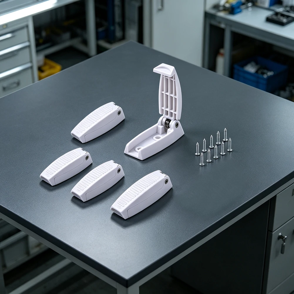 For Transit Safety White for rv Door Holder Secure Door Closure Mechanism for Smart Travel Trailer Latch ABS Material