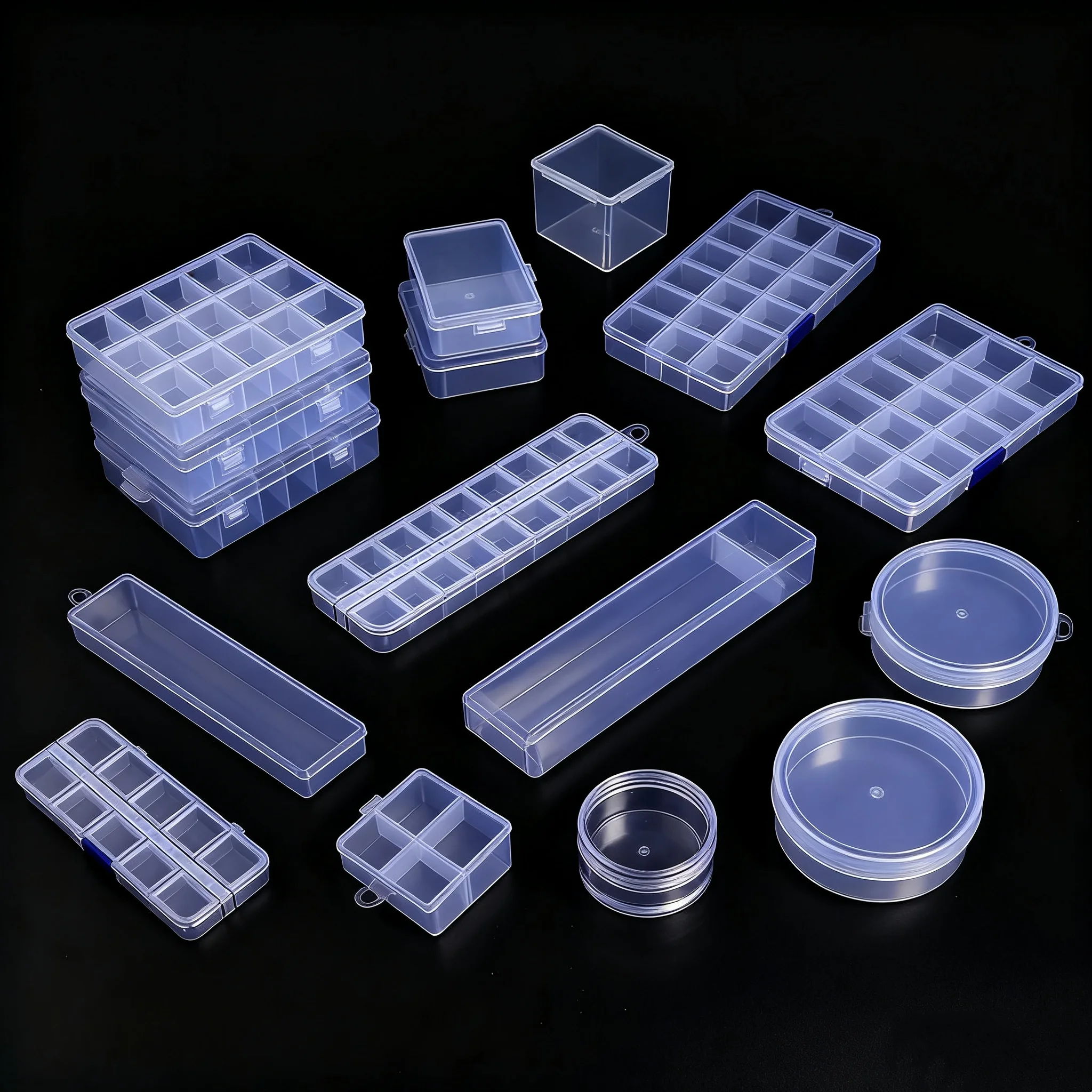 

Plastic Storage Box Transparent Jewelry Beads Container Small Items Sundries Organizer Packing Case Fishing Accessories