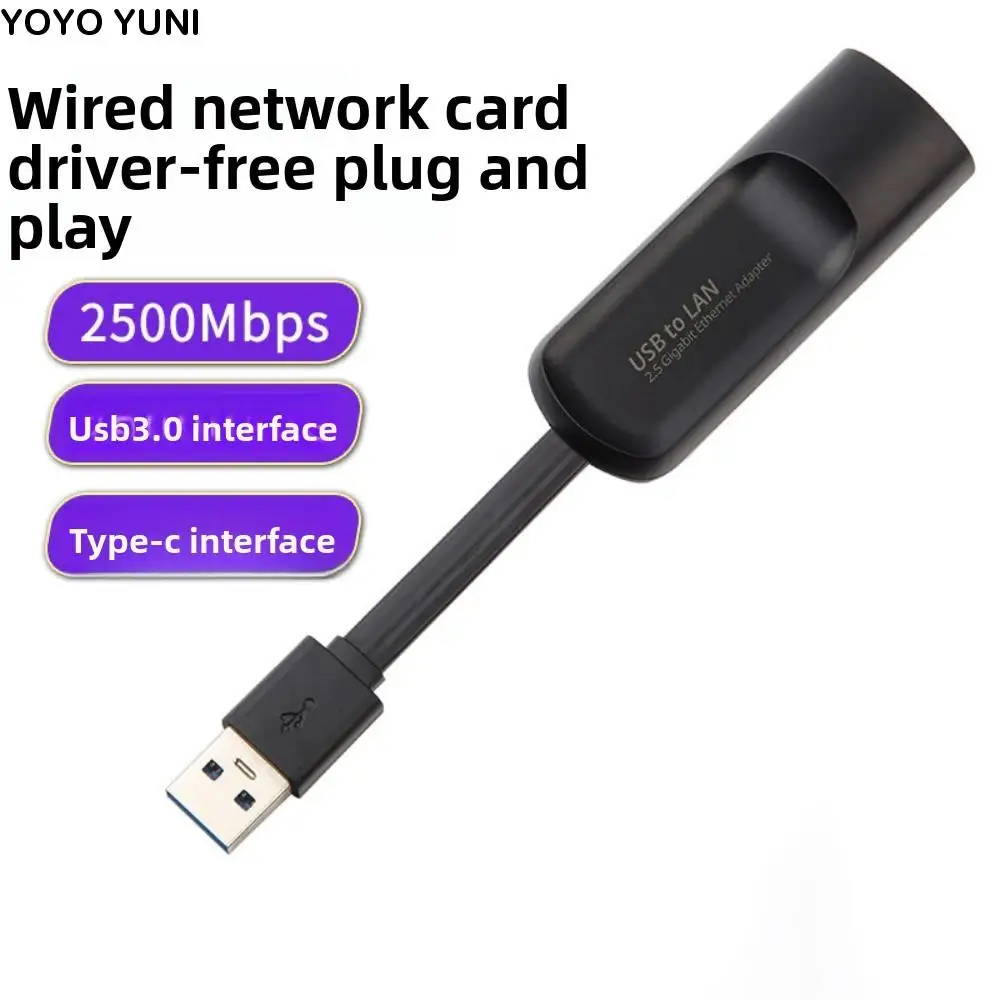 

USB-адаптер типа C к RJ45, 2500 Мбит/с, Ethernet-адаптер USB 3.0, бесплатная сетевая карта USB 2,5G, высокоскоростной порт RJ45