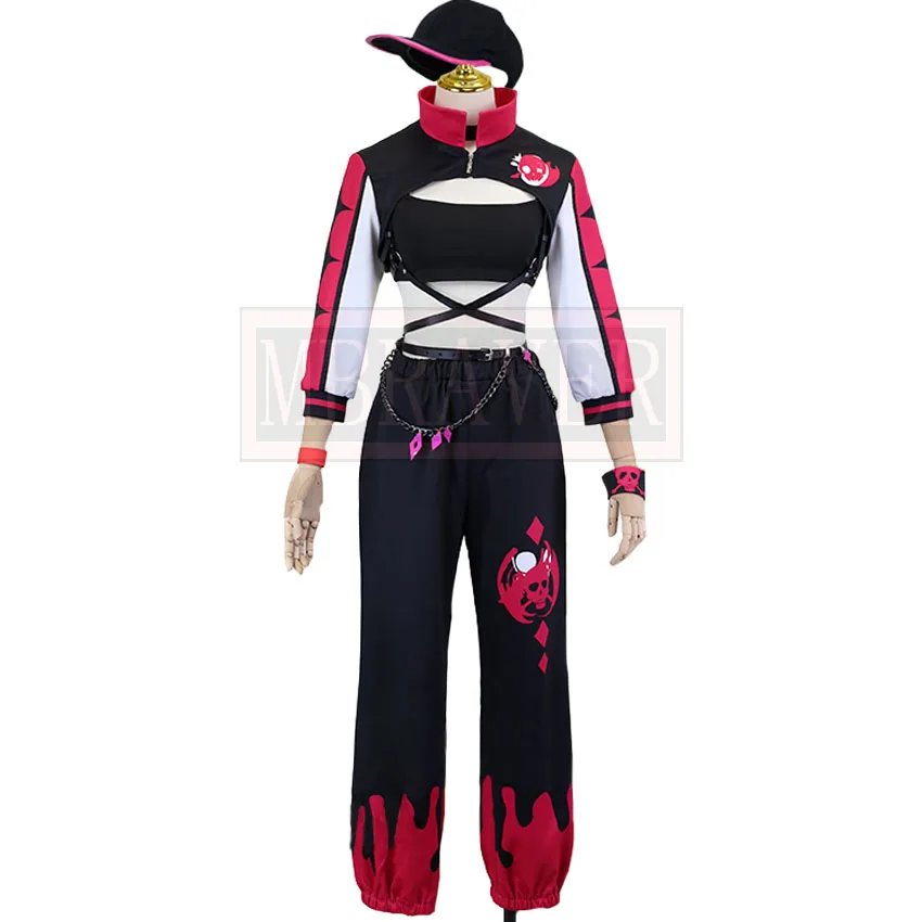 VTuber Hololive Mori Calliope Death Street Style Cosplay Costume Halloween Christmas Party Uniform Custom Made Any Size