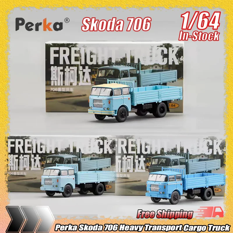 perka-1-64-scale-alloy-skoda-706-heavy-transport-cargo-truck-diecasting-model-collectible-ornament-collection-display-decoration