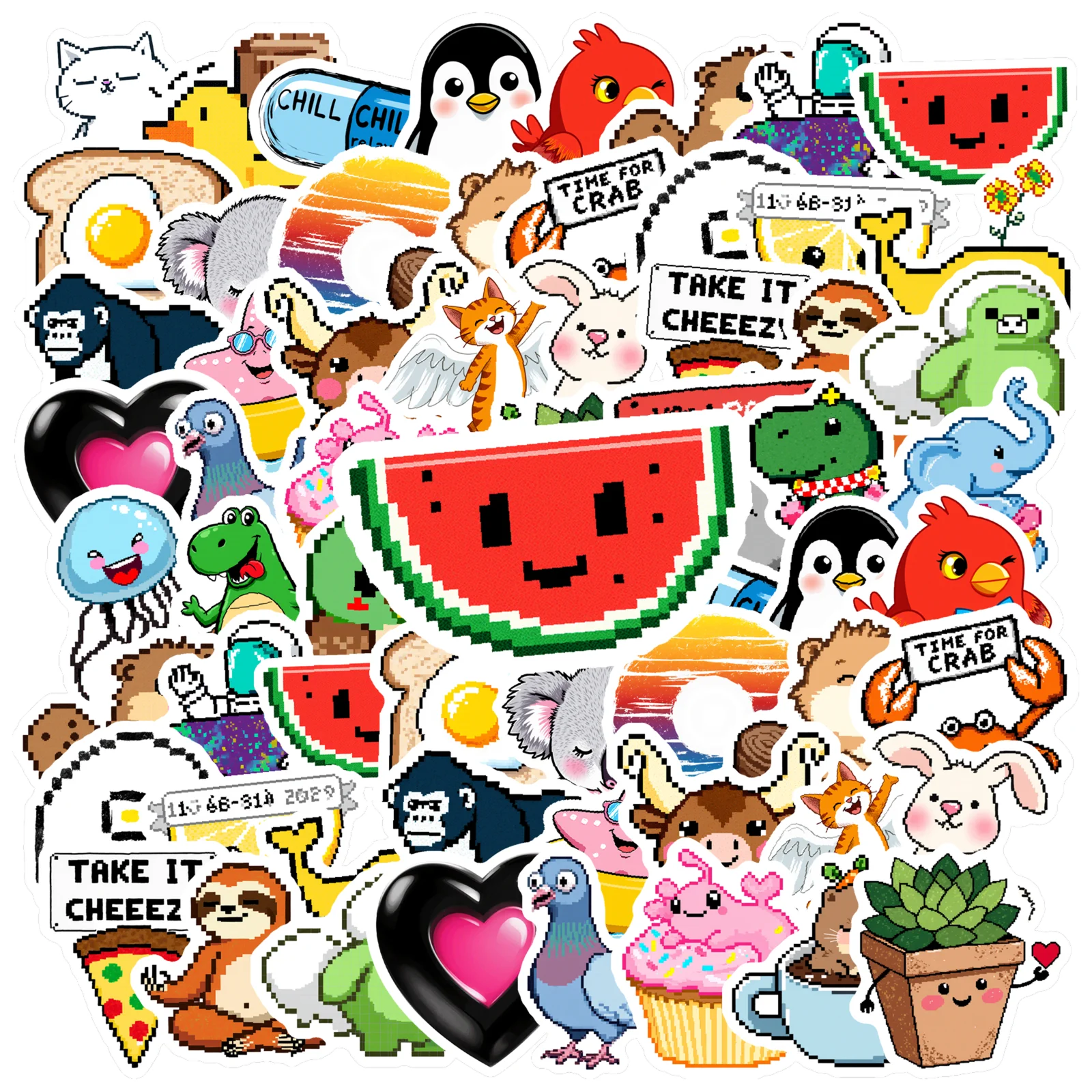 

35 шт.-70 шт., наклейки с милыми животными, игривые забавные наклейки, игрушки, забавные наклейки для ноутбука, багажа, скрапбукинга, дневника, наклейки