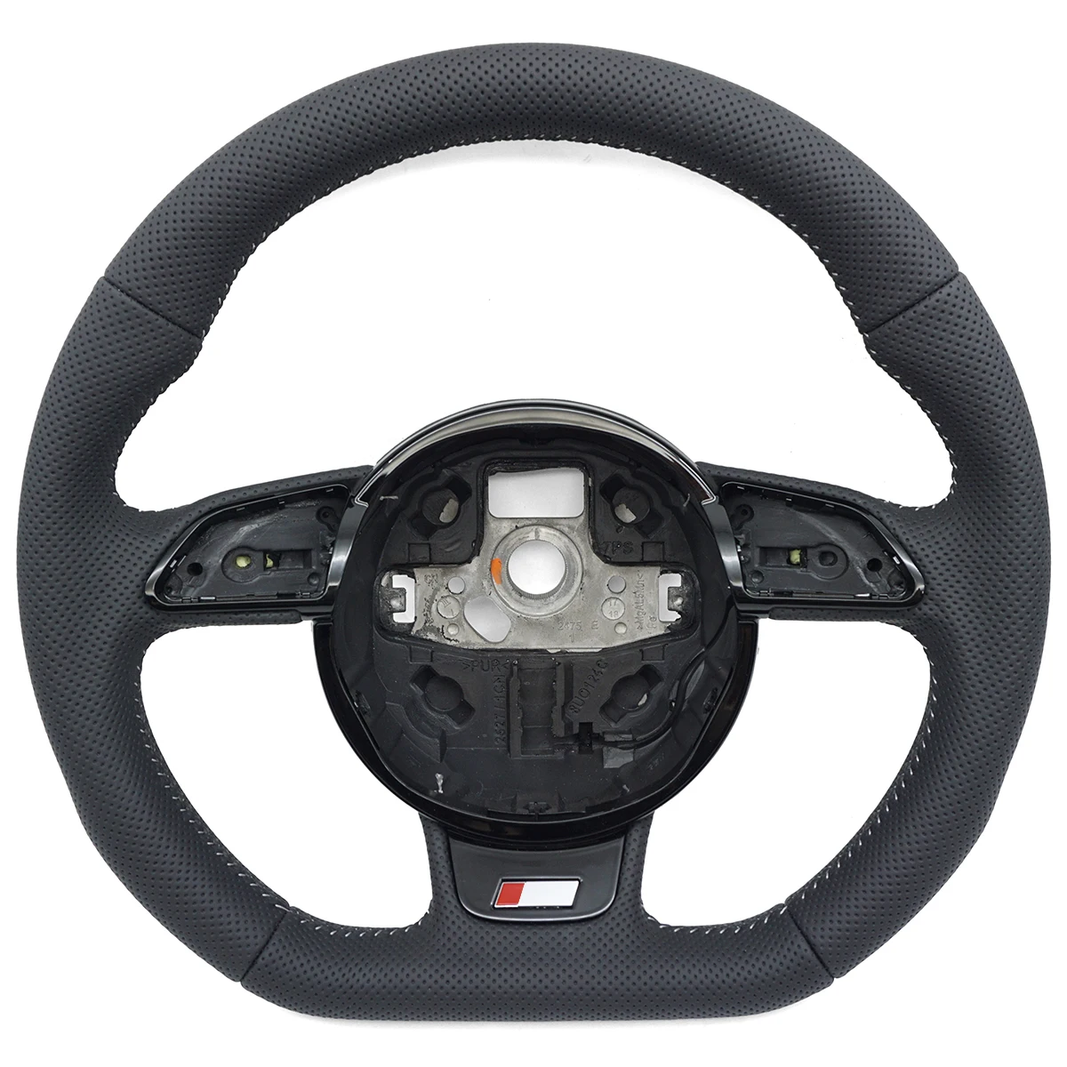 For Audi S RS logo A1 A3 8V A4 B8 B9 A5 S3 S4 S5 RS3 RS4 RS5 Punch Alcantara Multi-color stitching steering wheel include heat