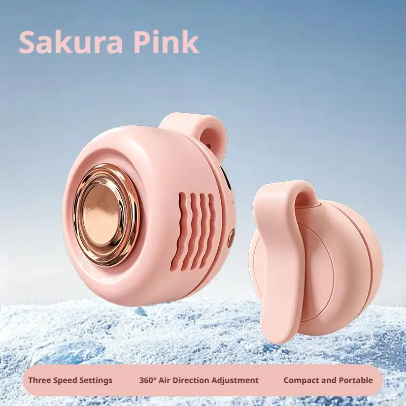 Portable Clip-on Mini Fan USB Rechargeable 360° Adjustable Hands-Free Personal Fan for Outdoor Sports Office image 6