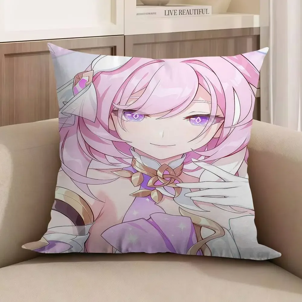 

1pc Elysia Animation H-Honkai I-Impact 3 Personalized Pillow Cover Kids Bedroom Wild Party Decor Pillowcase Kid Shower Gift