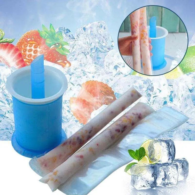 100Pcs Disposable Popsicle Storage Bags Homemade Yogurt Ice Cream Freeze DIY Frozen Treat Making Gear