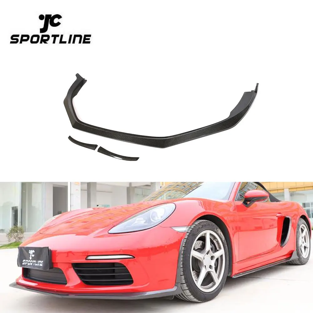 

Carbon Fiber Front Lip Splitter Chin Spoiler For Porsche 718 Boxster Cayman 2016-2018