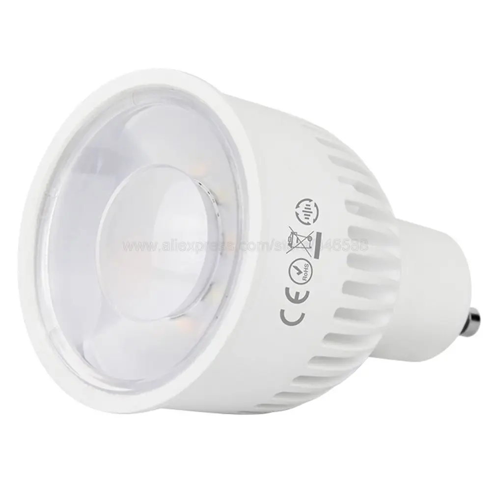 Imagem -02 - Miboxer-dimmable Led Spotlight Bulb Lâmpada Suporte 2.4g 6w Gu10 Rgb Mais Cct Zona Remota Wi-fi App Controle de Voz Fut106