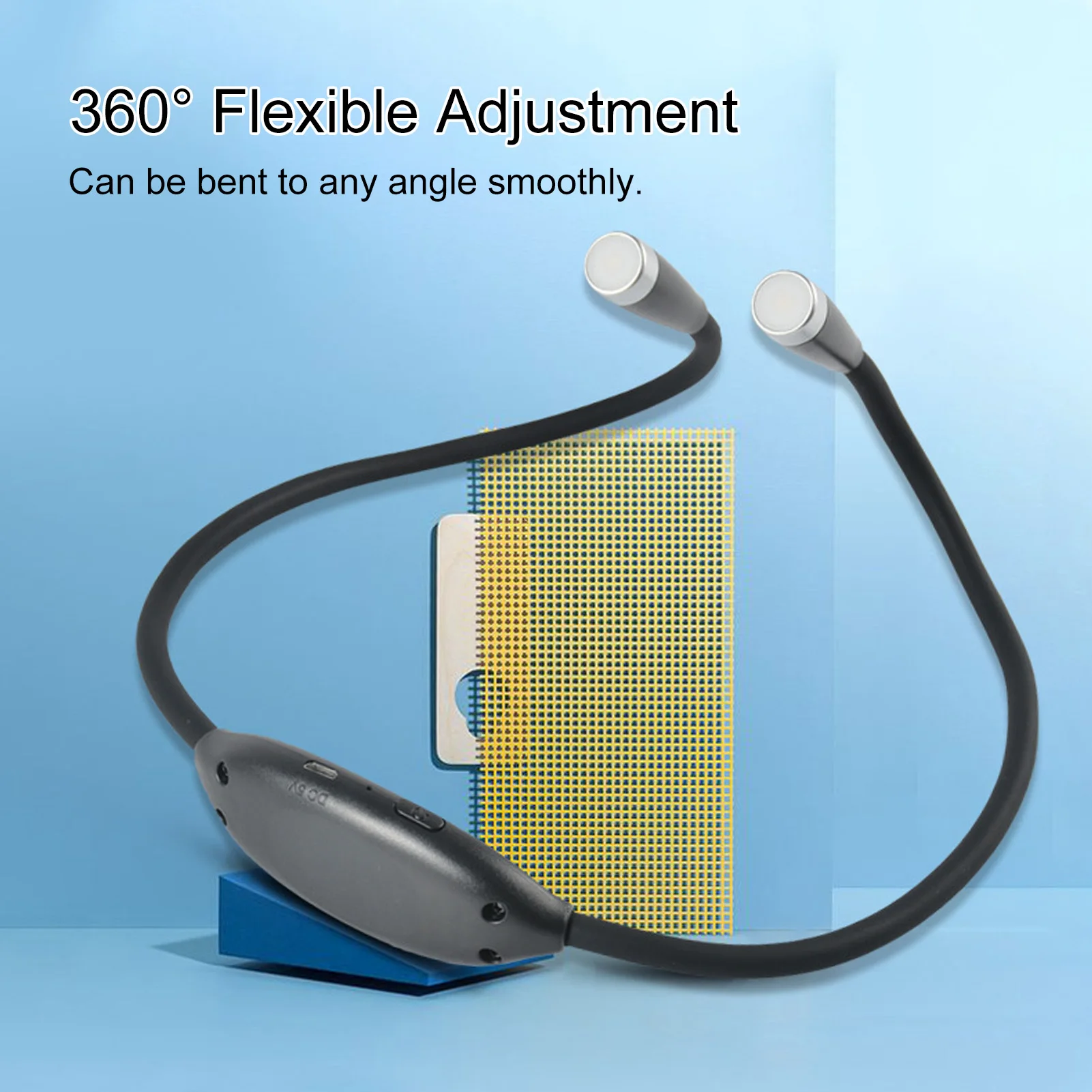 

ZK20 Led Neck Reading Lamp USB Rechargeable Long-Lasting 360° Flexible Mini Light for Knitting/Camping/Repairing/Running