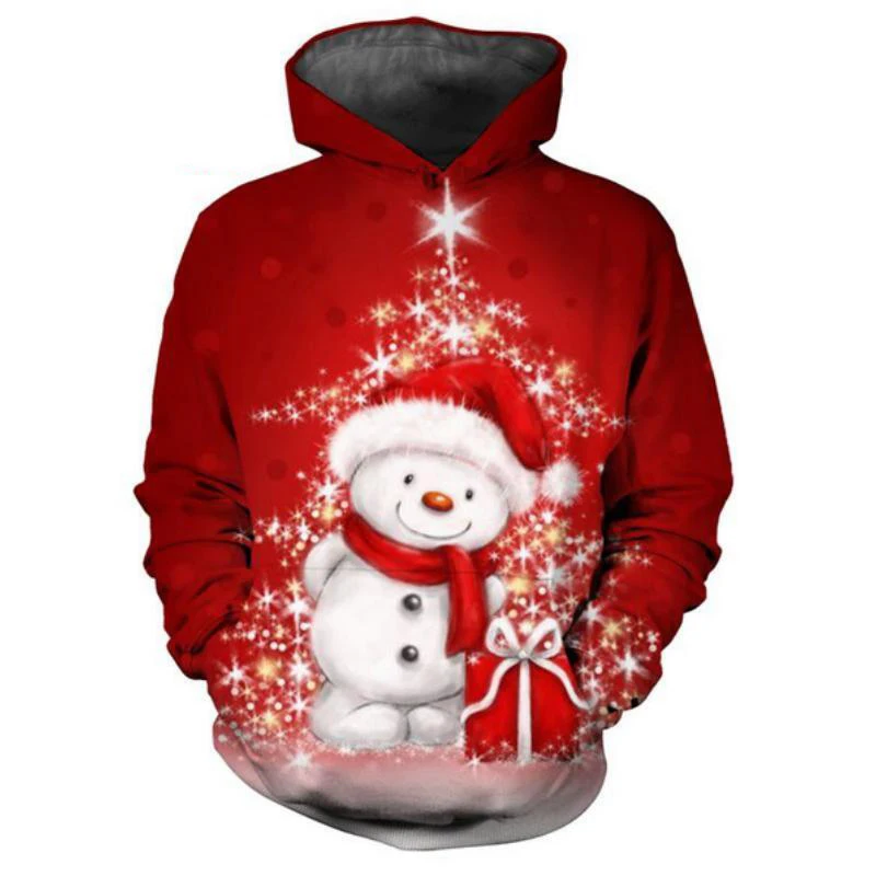 Men's casual and comfortable hooded sweatshirts suitable for autumn and winter Christmas men's personalized fashion hoodies 2024