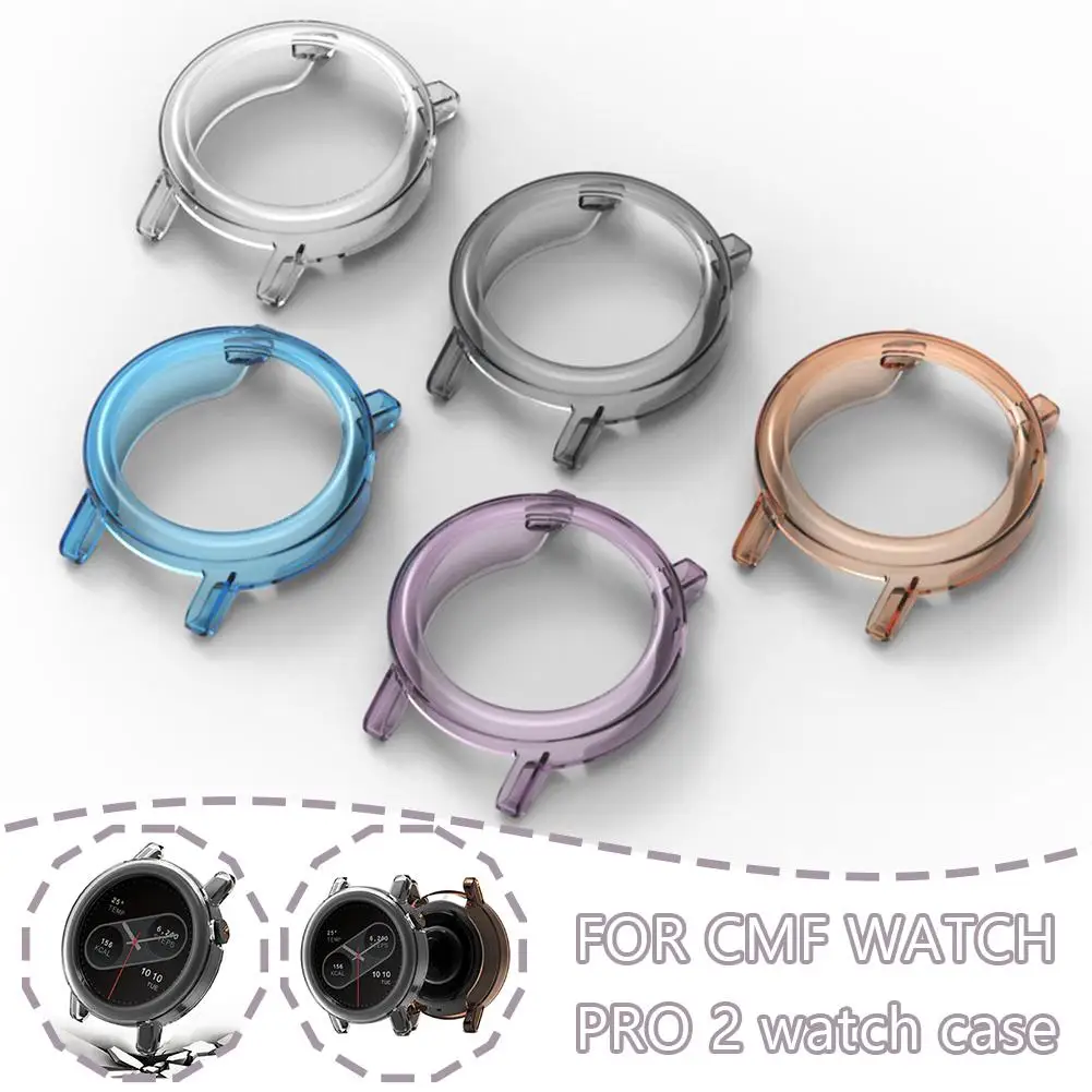 Untuk CMF WATCH PRO 2 Casing Jam Tangan Jam Tangan Pintar Tidak Ada Setengah Pak Casing Pelindung TPU Cetakan Asli untuk Jam Tangan CMF Pro 2 Aksesori Y5K4