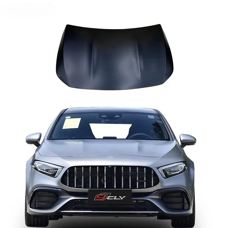 

Car Bumper Bonnet for 2019+ A Class W177 Facelift A45 Engine Bonnet Aluminum Engine Hood Iron Engine Cover