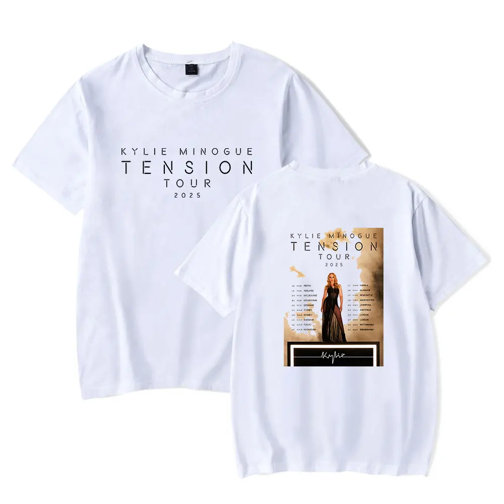 Kylie Minogue Tension Tour 2025 Merch T-Shirt Women Men Casual Crewneck Short Sleeve Tee