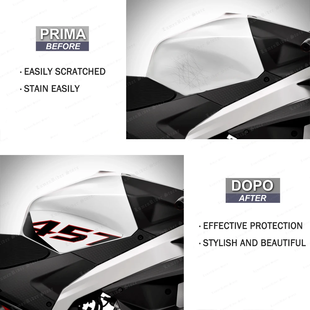 For Aprilia RS 457 RS457 2024 Motorcycle 3D Gel Epoxy Resin Sticker Tank Pad Protection Kit