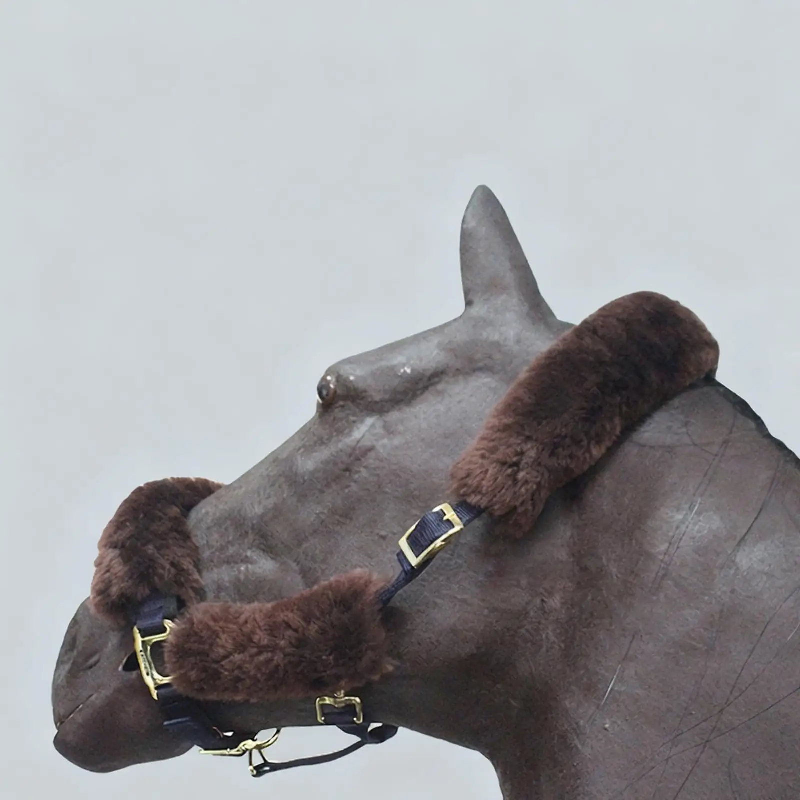 Soft Fleece Halter Cover Replacement Protective Wraps for Horses Pony Equestrian Gear Racing Equipment