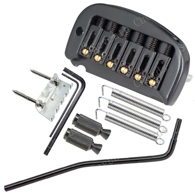 Für E-Gitarren-Zubehörteile Chorme Black Gold Wählen Sie ein Set 6-saitiges Tremolo-Brückensystem – Detail 9