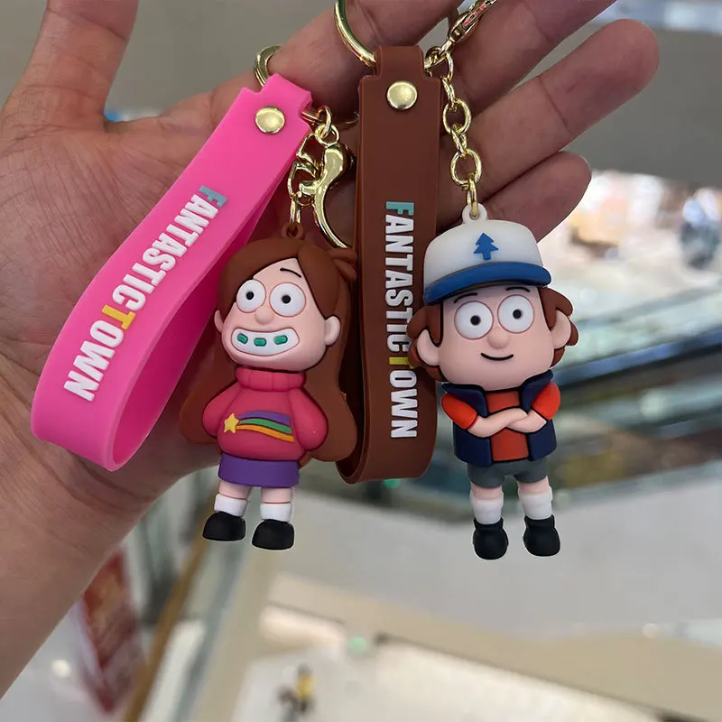 Weird Town Keychain Pendant PCV Doll Couple Car Keychain Bag Pendant