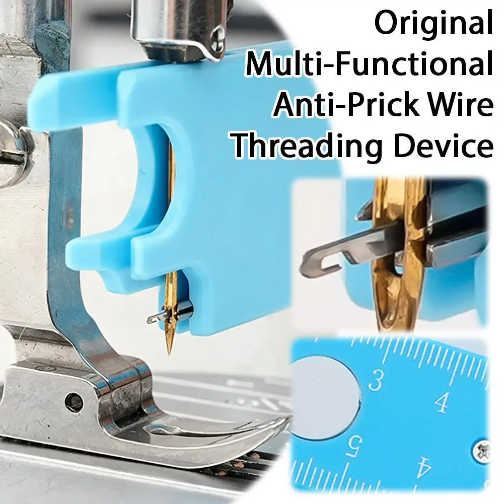 

Anti-prick Needle Threader With Measuring Ruler Magnetic Multifunctional Anti-prick Wire Threading Device