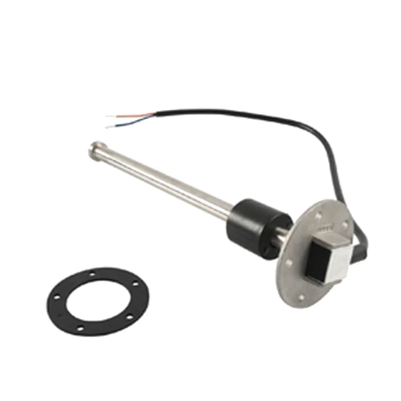

52MM Fuel Gauge With Fuel Level Sensor Black & Silver 316 Stainless Steel + ABS For Boat